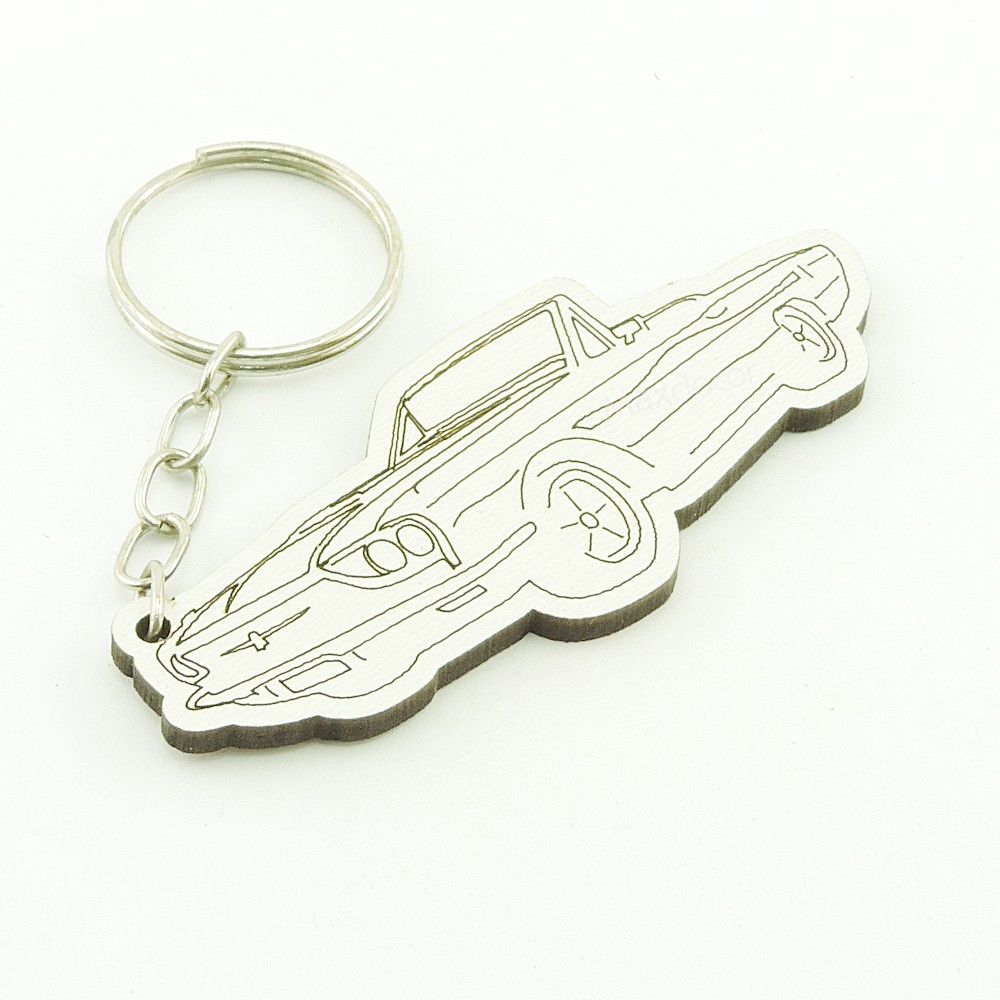 30 Chaveiros Lembrancinha Mdf Branco - Carros - Ford Thunderbird