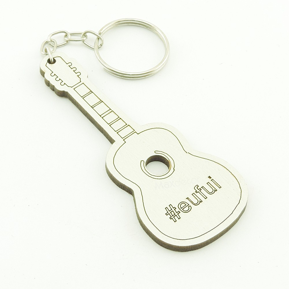 Chaveiros Lembrancinha Mdf Branco - Instrumentos Musicais - Violão