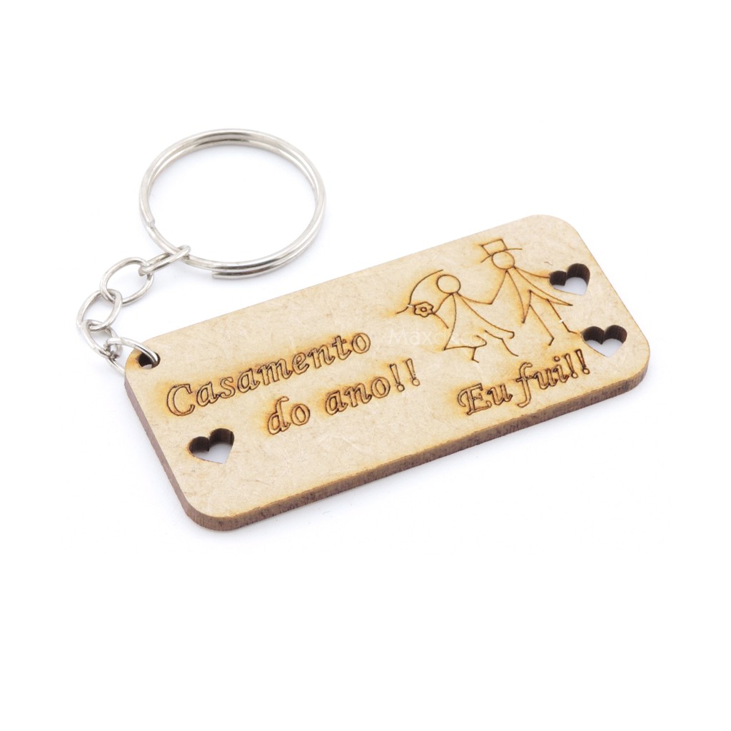 Chaveiros Personalizado Lembrancinha Mdf Casamento - Noivos Coração