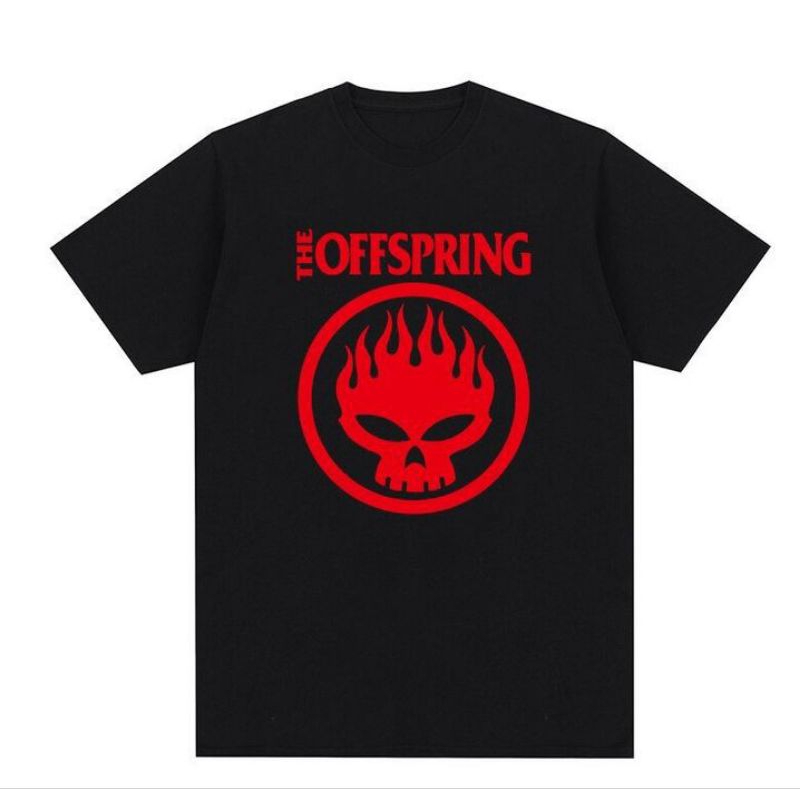 Banda The Offspring vermelho Baby Look Camiseta Feminina algodão t-shirt Tumblr