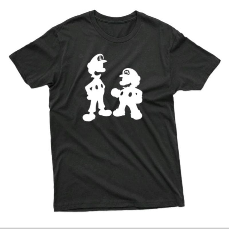 Camiseta Masculina Mario e Luigi - Camisa Algodão Videogame Super Mario Bros Filme Desenho Nintendo