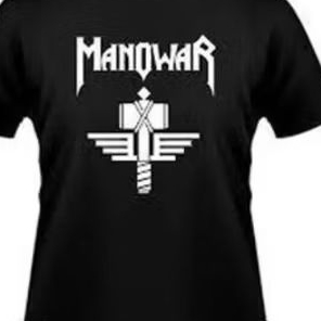 Camiseta Masculina Heavy Manowar Logo Camisa Algodão Unissex Show Turnê Fã Clube Música Show Grupo Banda Metal Tumblr