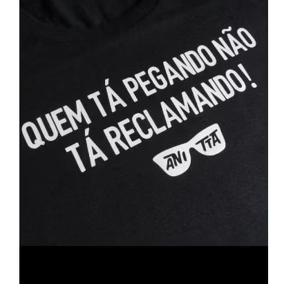 Camiseta Quem Tá Pegando Anitta Camisa Algodão Unissex Música Pop Funk Cantora Show Rainha Fã Dançarina Tumblr Carnaval