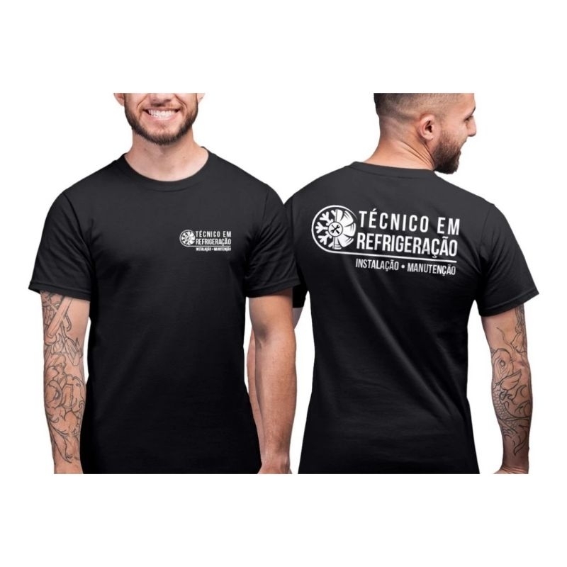 Camiseta Técnico Em Refrigeração Instalação Manutenção Camisa Profissão Curso Uniforme Algodão Ar-condicionado Tumblr