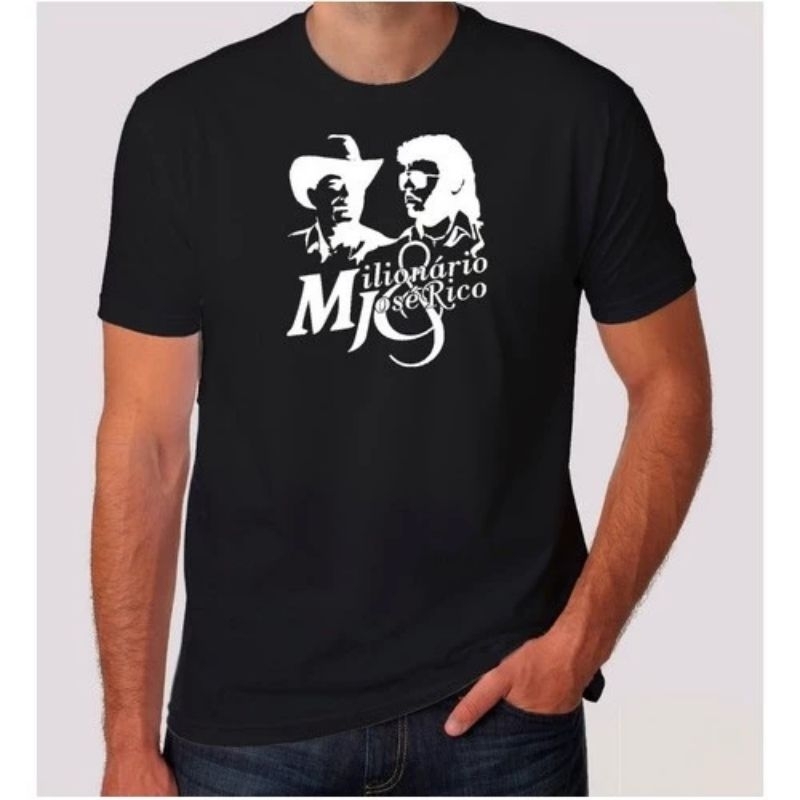 Camiseta Milionário & José Rico Camisa Algodão Dupla Musica Sertaneja Music Cantor Tumblr Fã Clube Show Eterno Unissex