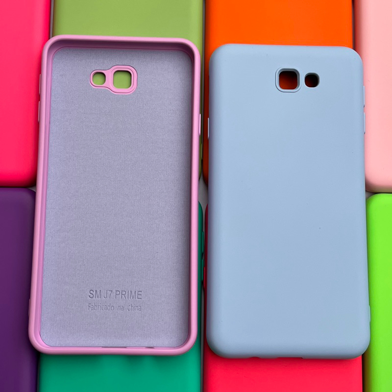 Samsung Galaxy J7 Prime / J7 Prime 2 - Capa Capinha Case Colorida Aveludada Silicone