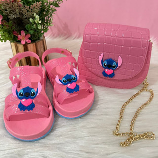 Kit Infantil Stitch Sandália e Bolsa Feminina