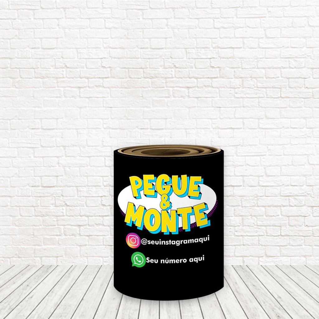 Capa Cilindro Protetora Decoração Pegue Monte Personalizado