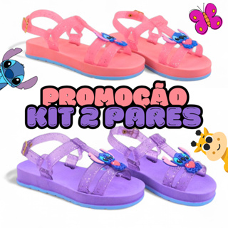 Kit 2 Pares Sandálias Stitch Infantil Feminina Estilo e Segurança para Brincadeiras em Oferta na Shopee