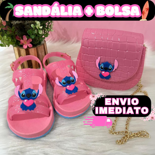 Kit Stitch Sandália + Bolsa Infantil Feminina Stiti Leve e Confortável em Oferta na Shopee