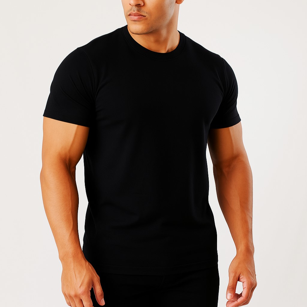 Camiseta Masculina Algodão Peruano Elastano Premium em Oferta na Shopee