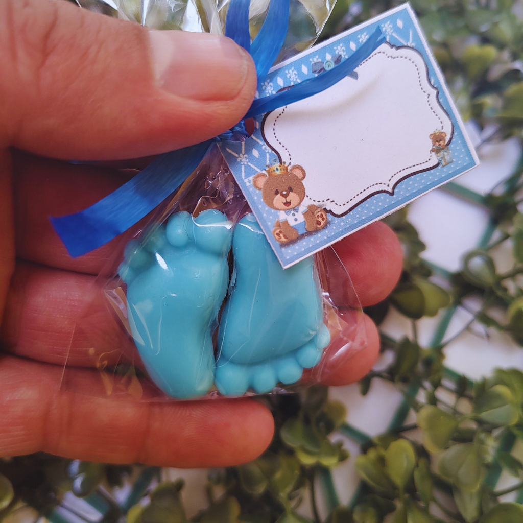 40 Sabonetes Perfumados Personalizados Charraia - cha de bebe - cha de fralda 20 pares
