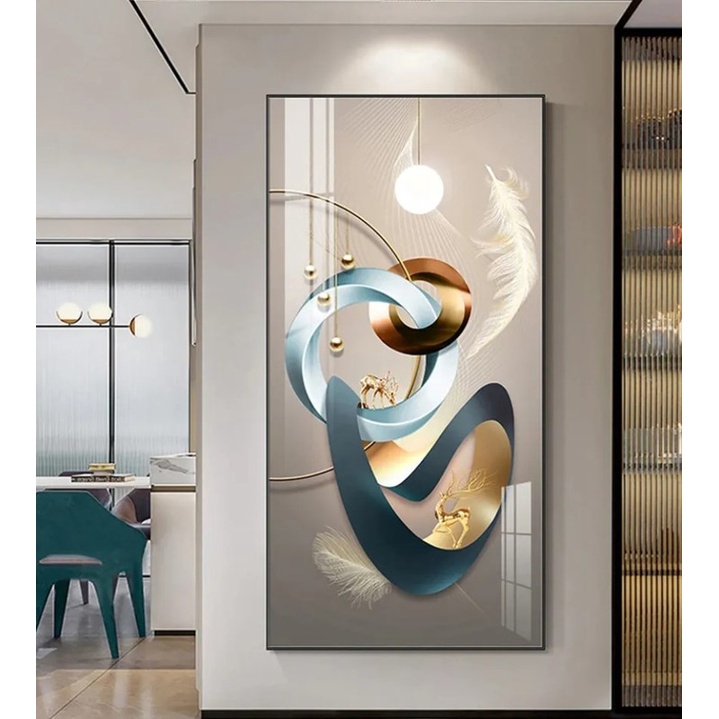 Quadro decorativo Grande Luxo Cervo Dourado  Moderno em Oferta na Shopee