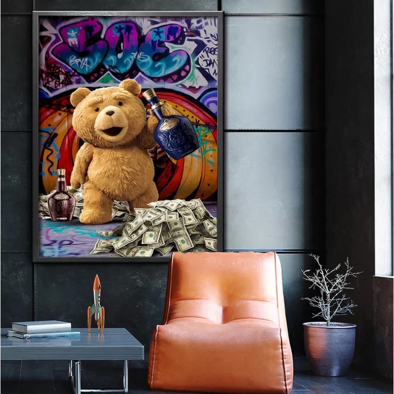 Quadro Decorativo Grande Luxo TED Royal Salut