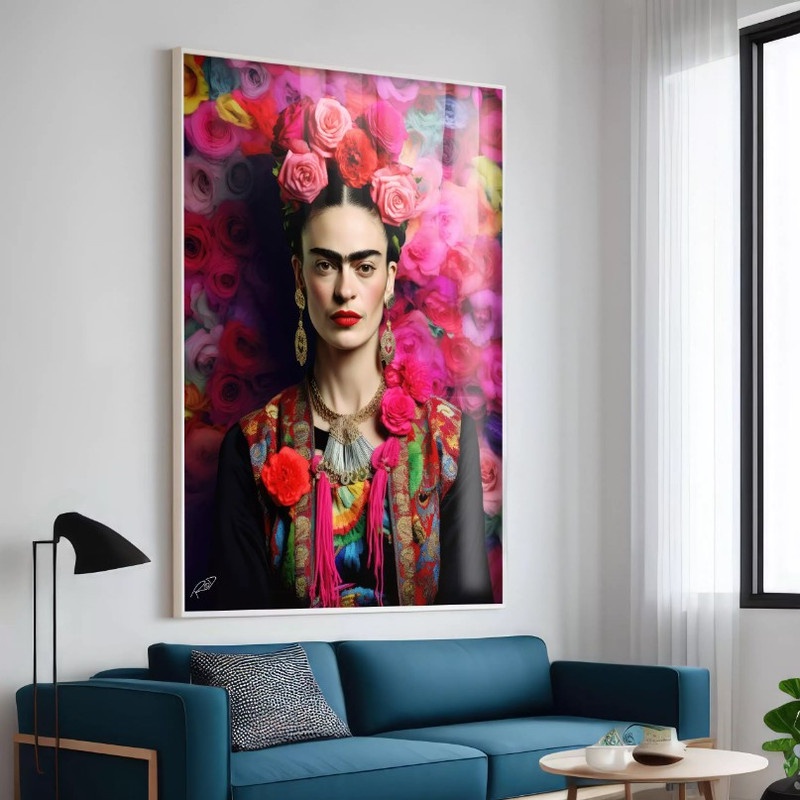 Quadro Decorativo Grande Luxo Frida Kahlo Ícone de Estilo e Arte em Oferta na Shopee
