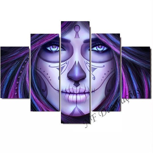 Quadro Caveira Skull Mexicana Rosto Alta Definição 06mmmdf Top 3 Move = 818
