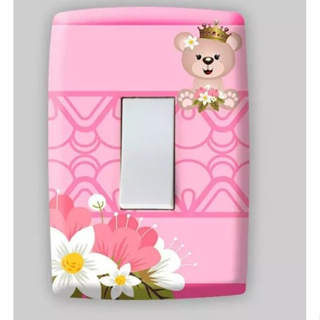 Adesivo para Interruptor Ursa Floral Rosa Escuro em Oferta na Shopee