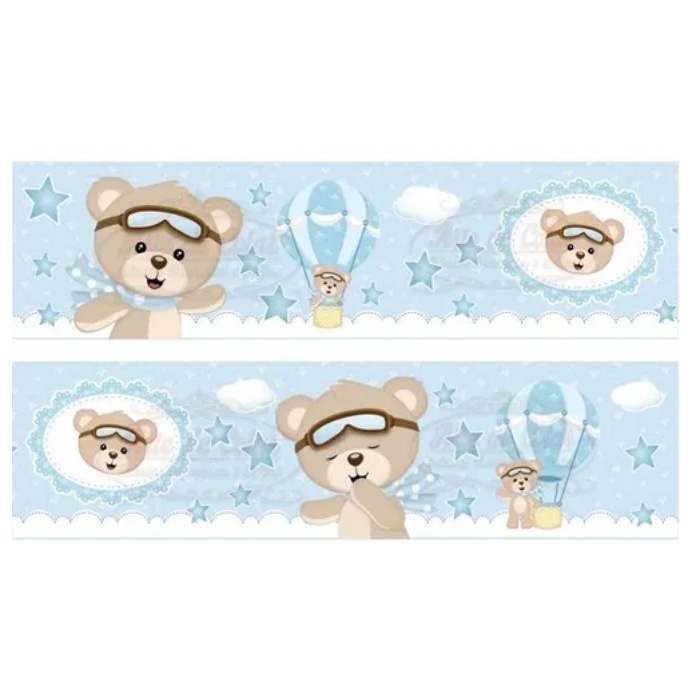 Faixa Decorativa Adesivo Border Infantil Bebê Ursinho Balão em Oferta na Shopee