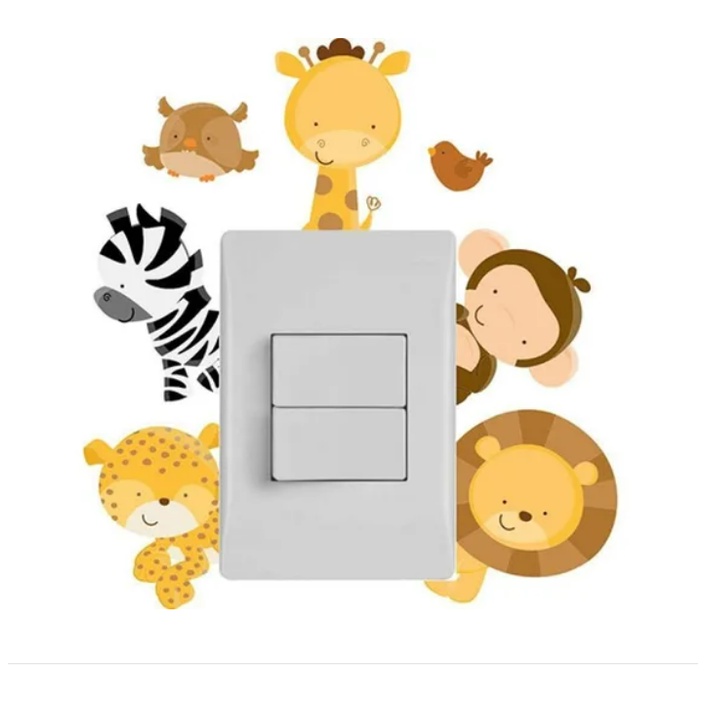 Adesivo De Interruptor Safari Feliz em Oferta na Shopee