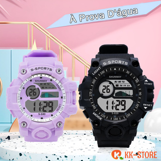 Relógio Digital À Prova D'água Feminino E Masculino Resistente Esportivo Com Cronômetro Alarmes Sincronize Seu Amor em Oferta na Shopee