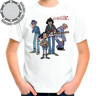 Camiseta Gorillaz Personagens Camisa Personalizada Adulto e Infantil em Oferta na Shopee