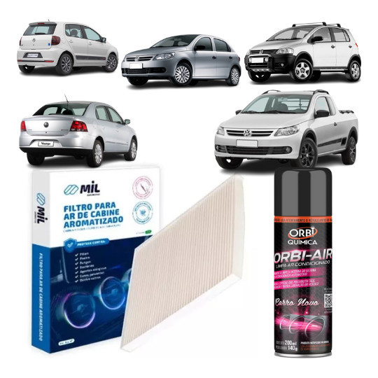 Kit Filtro Ar + Higienizador Fox 2003 A 2014 Verificar medidas