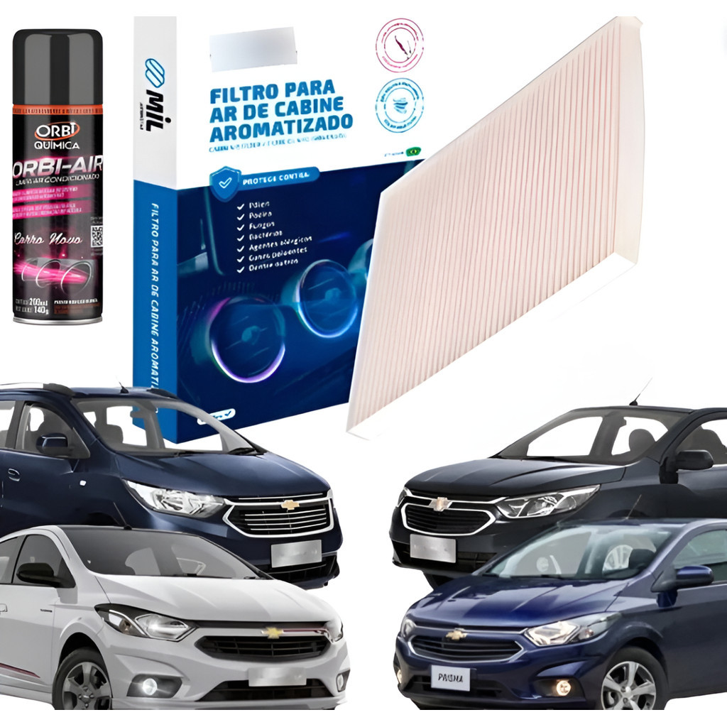 Kit Filtro + Higienizador Ar Onix/spin/prisma/cruze/malibu em Oferta na Shopee