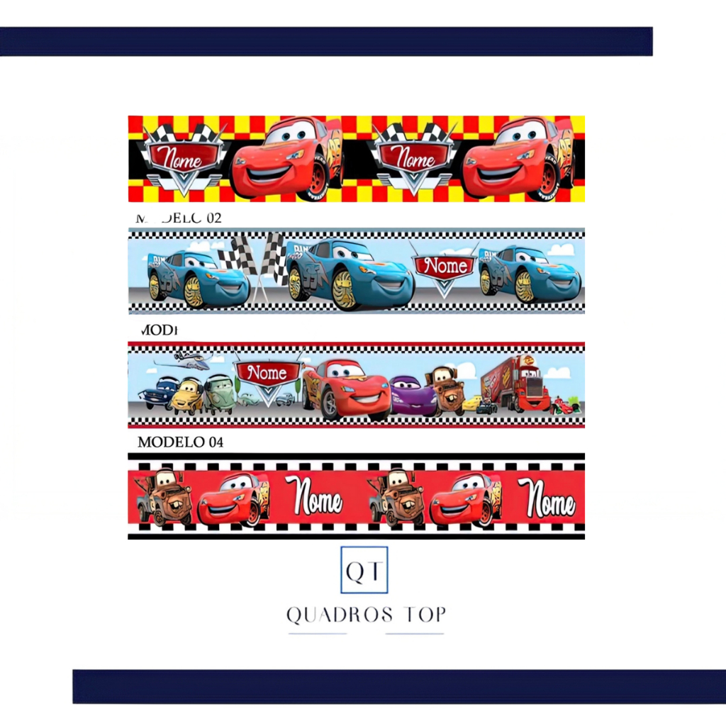 Faixa Adesiva Infantil Para Quarto Menino Carros Relâmpago Mcqueen Personalizado Com Nome em Oferta na Shopee