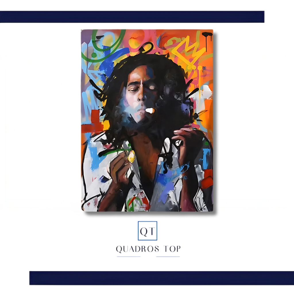 Quadro Decorativo Parede Quarto Sala Bob Marley Colorido Jamaica 1 Peça