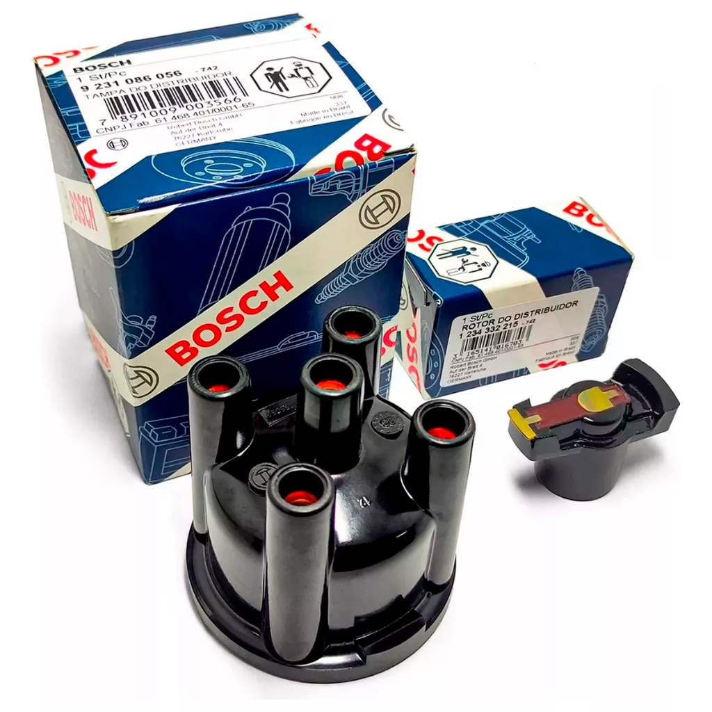 Kit Tampa + Rotor Distribuidor Opala Caravan 2.5 4cc Bosch