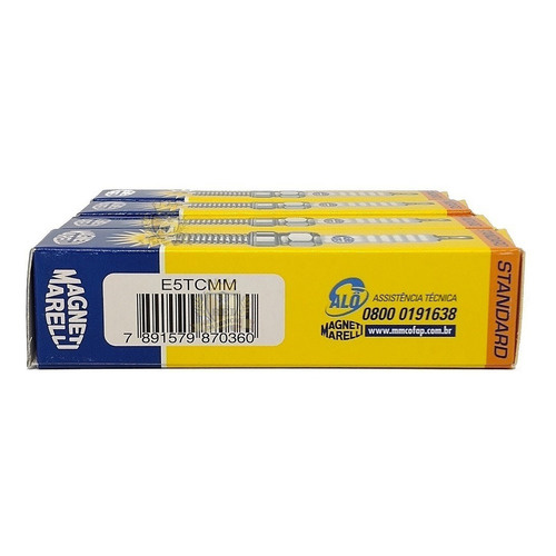 Jogo De Vela Fusca 1200 1300 1500 1600 Gasolina Até 83 rosca curta Marelli E5tcmm em Oferta na Shopee