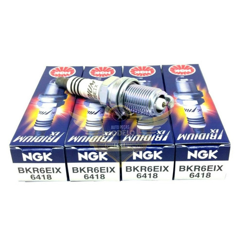 Jogo de Vela Ngk Iridium Strada Fire 1.4 8v Flex ou Gnv 2005 a 2016 Bkr6eix