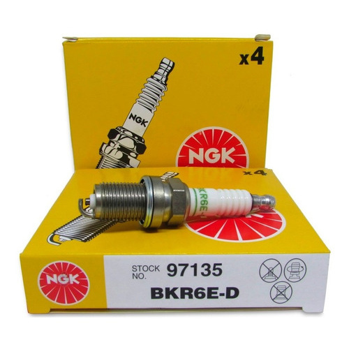 Jogo De Velas Ngk Peugeot 206 207 208 1.4 1.5 1.6 8v Gasolina ou Flex Bkr6ed