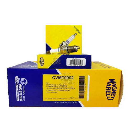 Kit Cabo E Vela Ignição Fiat Uno 1.0 8v Fire Flex Desde 2006 Cvmt0902 + K6rfmm em Oferta na Shopee
