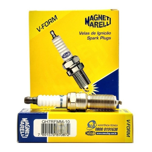 Jogo De Velas Nova Ecosport 1.6 16v Sigma flex Desde 2012 Marelli Qh7rfmm10
