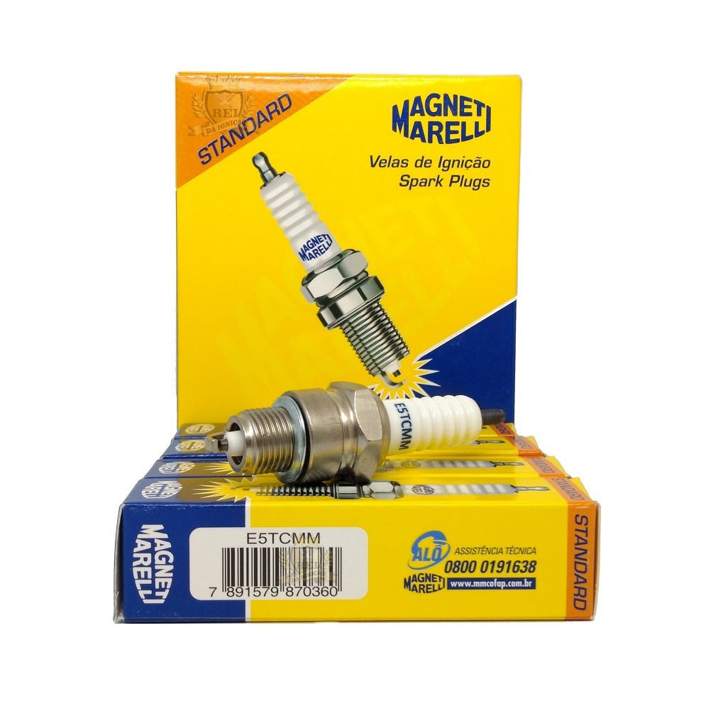 Jogo Vela ignição Fusca 1200 1300 1500 1600 Gasolina Até 1983 Vela rosca curta Marelli E5TCMM em Oferta na Shopee