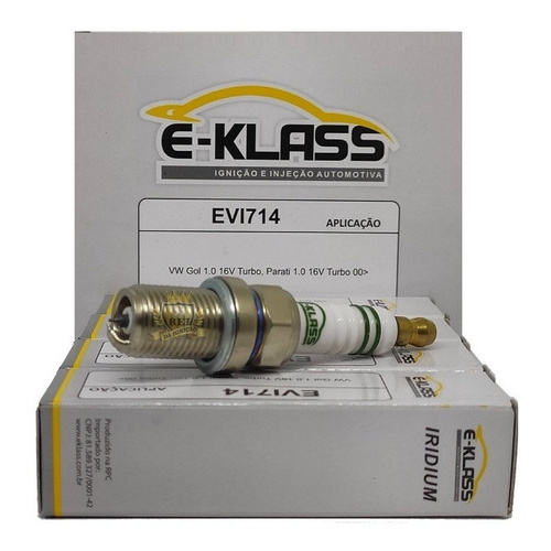 Jogo de Vela Iridium Gol Parati 1.0 16v Turbo 2000 a 2002 Gasolina Eklass Evi714