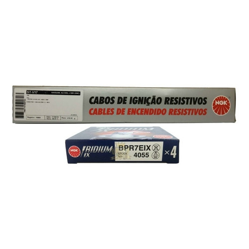 Jogo De Velas Iridium + Cabo Ngk Gol Special 1.0 8v At Mi Álcool Desde 1997 Ngk STV17 + BPR7EIX