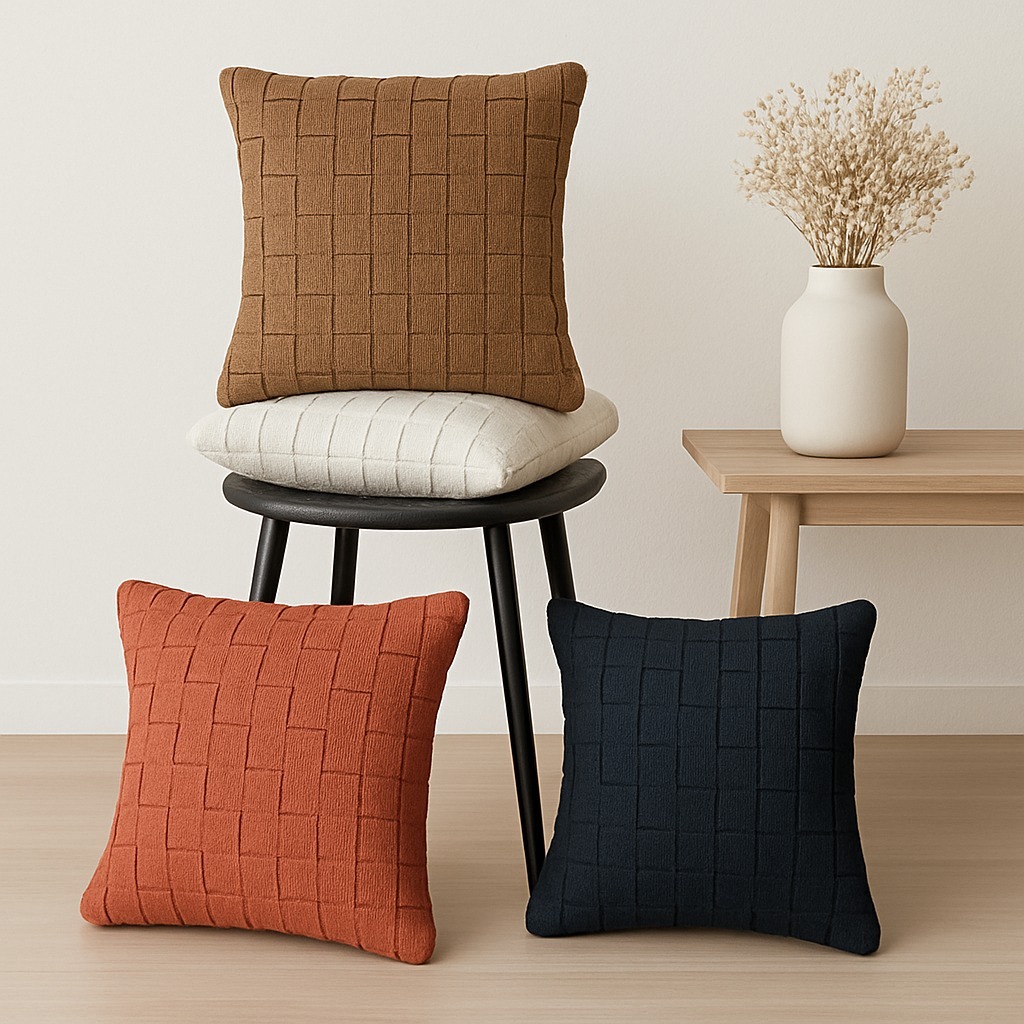 Capa de almofada Fitas Algodão Macramê Artesanal bohochic rustica Trance Moderna em Oferta na Shopee