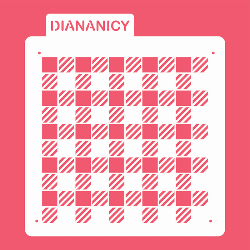 Estêncil Diananicy Nº 225 - Stencil Xadrez Confeitaria Pasta Biscoito em Oferta na Shopee