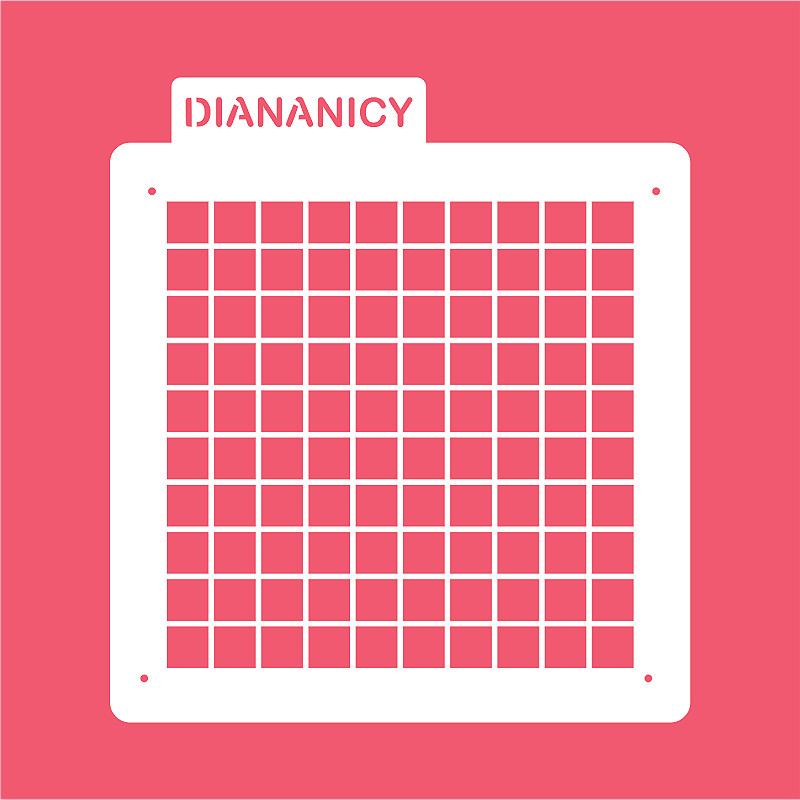 Estêncil Diananicy Nº 427 - Stencil Quadrados Confeitaria Pasta Biscoito