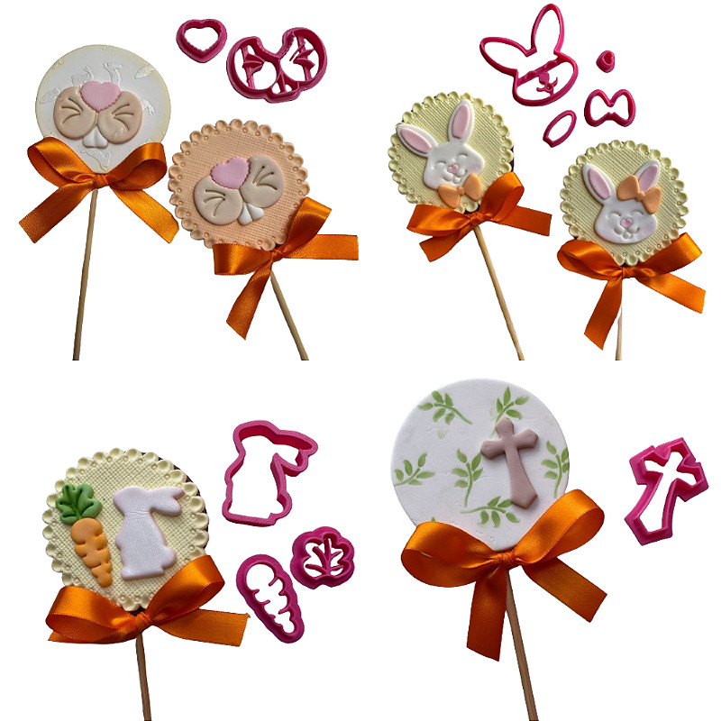 Kit Cortador Páscoa (para pasta) Confeitaria Pasta Biscoito D250326 - D250293 - D250349 - D250350