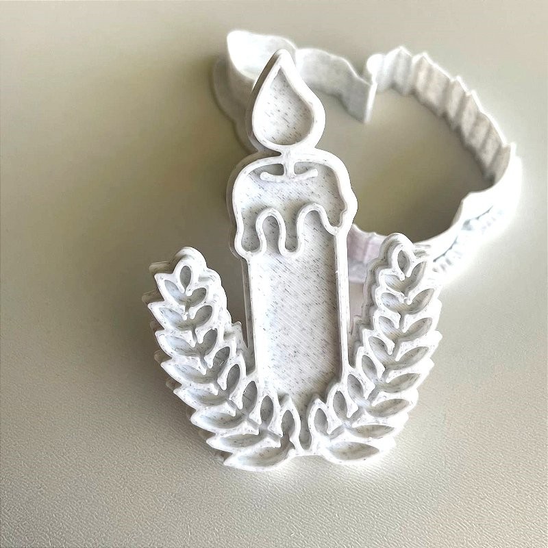 Cortador e Marcador Vela Páscoa - D250051 Confeitaria Pasta Biscoito