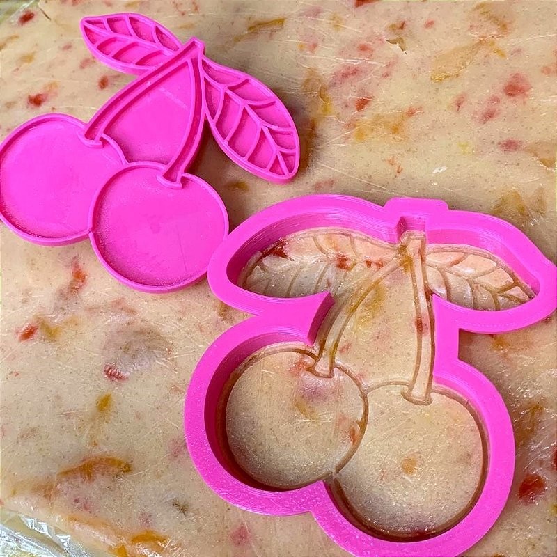 Cortador e Marcador Fruta Cereja Confeitaria Pasta Biscoito D251341 em Oferta na Shopee