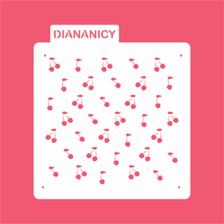 Estêncil Diananicy Nº  - Stencil Cereja Confeitaria Pasta Biscoito em Oferta na Shopee
