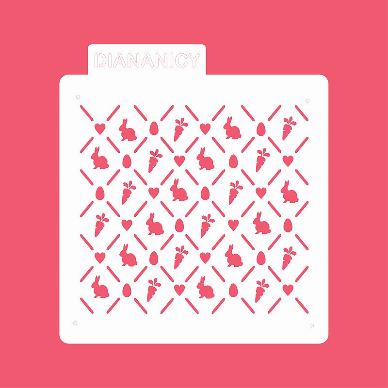 Estêncil Diananicy Nº444 - Stencil Textura Páscoa Retrô Confeitaria Pasta Biscoito em Oferta na Shopee