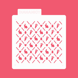 Estêncil Diananicy Nº444 - Stencil Textura Páscoa Retrô Confeitaria Pasta Biscoito em Oferta na Shopee