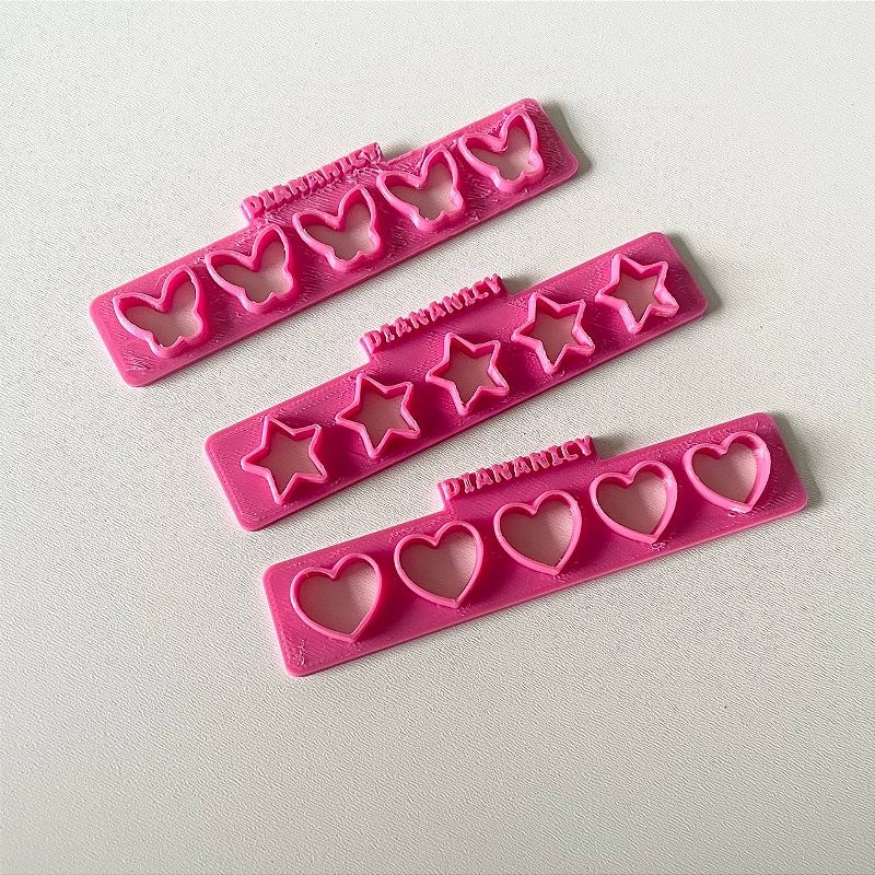 Trio Régua Cortadora - Coração, Estrela e Borboleta Confeitaria Pasta Biscoito D251035 em Oferta na Shopee