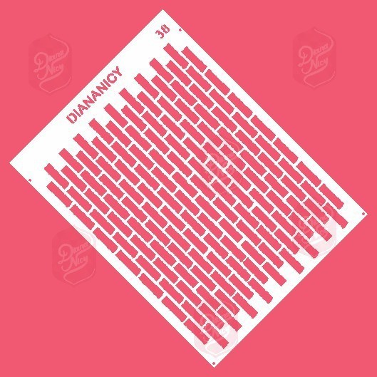 Estêncil Diananicy Nº 38 - Stencil Tijolo Confeitaria Pasta Biscoito em Oferta na Shopee