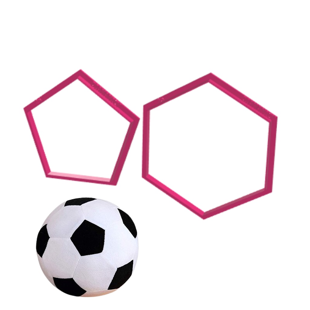 Cortador Bola de Futebol - Indicado para bola de diâmetro 25 Confeitaria Pasta Biscoito D251333
